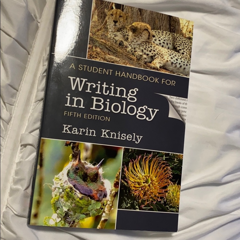 A student handbook for Writing in Biology (5th Ed)